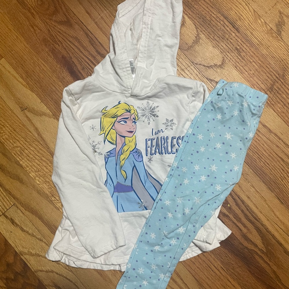 Disney Frozen White and Blue Kids Matching Set
